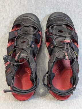 Keen Newport H2 Hiking Sandals Men's 11 Black Red Waterproof